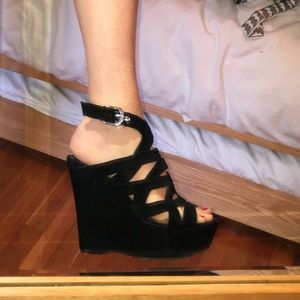 Black wedges, Guess, 7.5